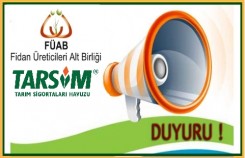 FİDAN ÜRETİCİLERİ için TARSİM (TARIM SİGORTASI)