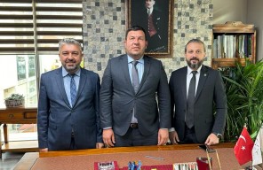 28.11.2023 Mersin Ekonomi Platformu Başkanı Servet Özkaya FÜAB'ı ziyaret etti.